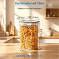 thumbnail image 2 of Sindcom Set of 9 Airtight Food Storage Containers with Lids,Plastic Kitchen Pantry Organizers and Flour Storage,Dry Food Keepers, 2L Cereal Containers with 24 Labels,Black, 2 of 8