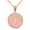 Rose, variant on 10k White Christian Chi Rho Alpha and Omega Symbol Beaded Medallion Pendant Necklace (16 Inches)
