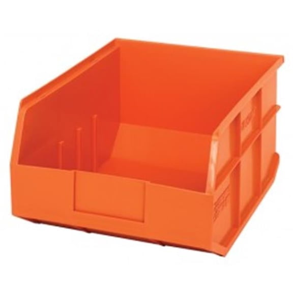 Quantum Storage Systems SSB445OR Stackable Shelf Part Organizer Orange Bins 14" L x 11" W x 7" H 6 Pack