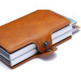 thumbnail image 4 of HSHDLDF Credit Card Holder RFID Blocking Slim Wallet PU Leather Double Aluminum Business Card Holder Automatic Pop-up Card Case Security Travel Wallet, 4 of 7