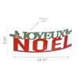 thumbnail image 3 of Curved Metal Table Sign (Joyeux Noel), 3 of 3