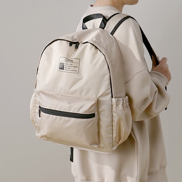 Bolso de Hombro de Viaje Plegable | Mochila de lona de gran capacidad | Almacenamiento de poliéster impermeable | Fácil de llevar y empacar | Bolsa deportiva para gimnasio al aire libre | Tela de