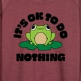thumbnail image 3 of Instant Message - Do Nothing Frog - Women's Lightweight French Terry Long Sleeve Shirt, 3 of 6