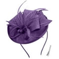thumbnail image 2 of Fgnfyis Winter Hats for Women Fascinators Hats for Women Tea Party Attire Headband Hat with Feathers Purple, 2 of 2