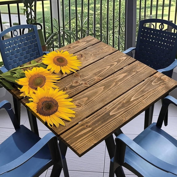 Card Table Covers Fitted Square 34x34 with Elastic Outdoor Elastic Table Cover for Tables Waterproof Wipeable Table Cloths for Indoor,Picnic,Kitchen,Dinner