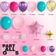thumbnail image 2 of Kit de arco de globos divertido, rosa intenso, morado y azul para fiesta de niñas, 2 of 7