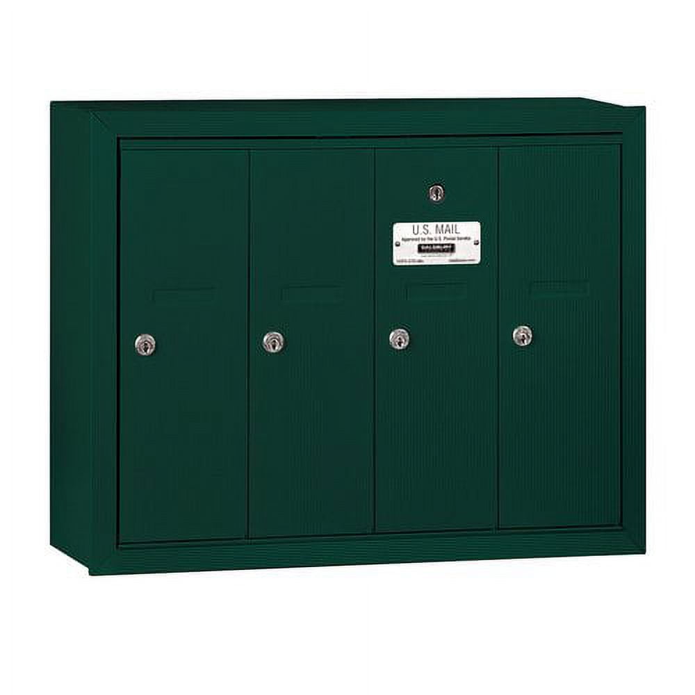 Salsbury Industries 3504SSU Vertical Mailbox - 4 Doors - Sandstone - Surface Mounted - USPS Access