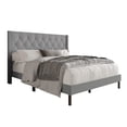 thumbnail image 4 of Home Design Oregon Twin Button-Tufted Upholstered Wingback Panel Bed Frame for Adult, Gray, Easy Assembly, 4 of 12