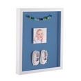 thumbnail image 2 of ArtToFrames 14x14 Inch Shadow Box Picture Frame, with a Satin White 1 Wide Shadowbox frame and Liberty Blue Mat Backing (4655), 2 of 7