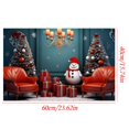 thumbnail image 3 of AuroraX Outdoor Rug Non-Slip Backing Christmas Soft Bathroom Mat Rug Minimalist 15x23 Inch Cartoon Christmas Pattern, 3 of 4