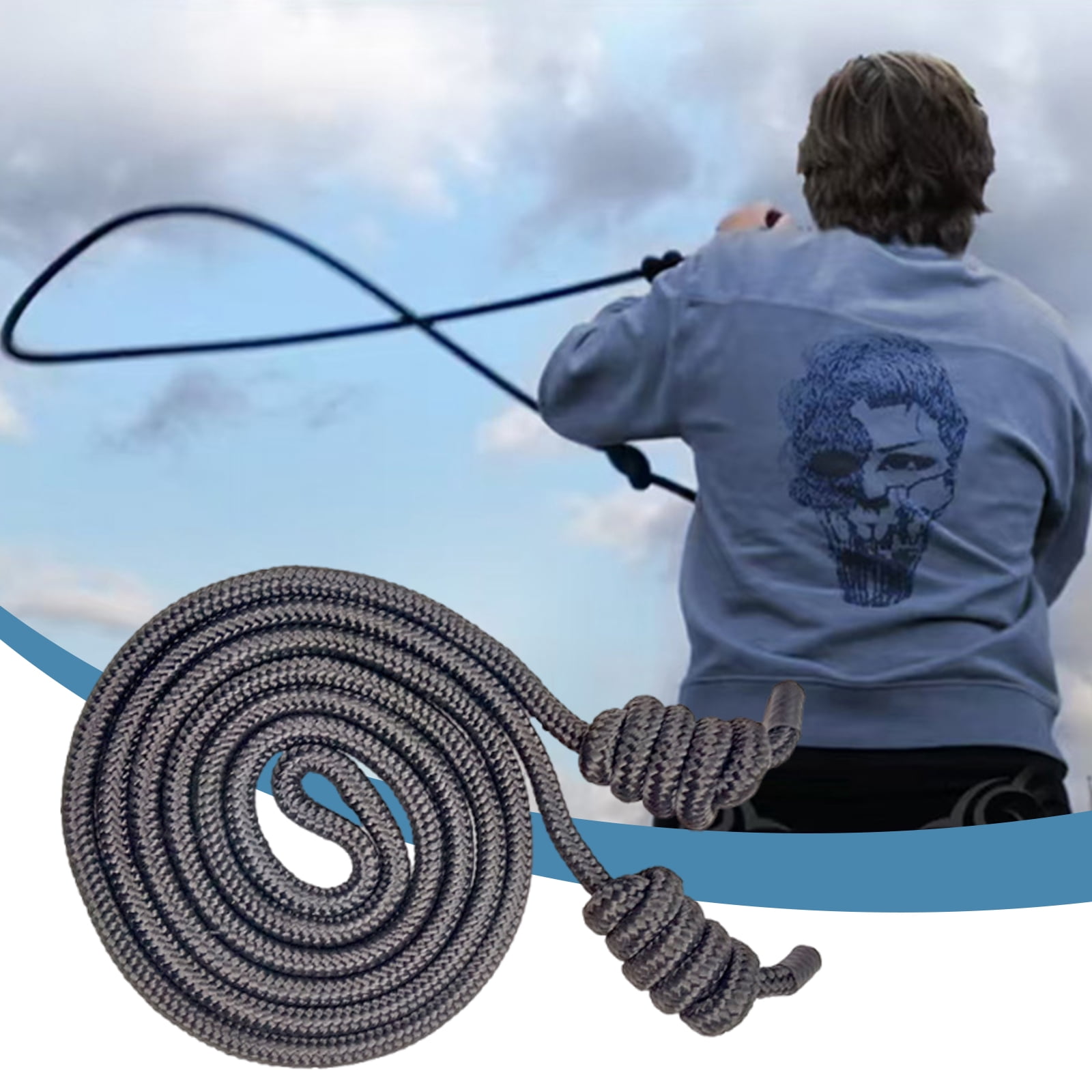 Flow Exercise Jump Rope for Fitness, Adjustable Exercise Jump Rope for Men & Women, Double Woven Workout Rope for Home Gym, Cardio, Indoor/Outdoor Training (Beginner Friendly)