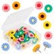 thumbnail image 1 of 40 Uds Chinchetas de Flores Coloridas Afortunado Sencillez, 1 of 5