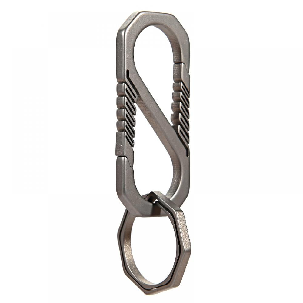 Titanium Alloy Carabiner EDC Hanging Buckle Key Ring Quickdraw Keychain Tool 