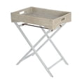 thumbnail image 1 of KOUBOO La Jolla Rattan Butler Tray with Folding Wood Stand, White Wash, 1 of 2