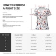 thumbnail image 4 of Uemuo Tulips Flowers Drawing Women's Deep V-Neck Low Cut Tops - Casual Loose Fit with Stainless Steel Loop, Soft, Breathable, Perfect for Office, Travel, and Daily Wear-Medium, 4 of 5