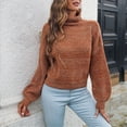 thumbnail image 2 of Women Exquisite Retro Individually Round Collar Long Sleeve Polyester,Spandex Top(Watermelon Red,S), 2 of 4