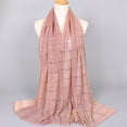 thumbnail image 1 of Foulard Légère Rayée Argentée Châle Tissu Doux pour la Mode Quotidienne, 1 of 10