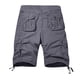 thumbnail image 4 of pstuiky Pantalones cortos casuales para hombre, Pantalones cortos cargo para hombre, para correr, con múltiples bolsillos, cintura elástica, de algodón, para senderismo., 4 of 4