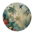 thumbnail image 4 of JRXY Flower Plant Leaves Trees Sunset Road, Ink Wash Nature Landscape Summer Fall Spring Table Cloth - Round Table Cover White, 4 of 8