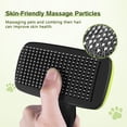 thumbnail image 3 of Self-cleaning pet brush for dogs/cats/rabbits. Gently removes loose fur & undercoat, all hair types. Lightweight ergonomic design with massage tips. Green, 3 of 6