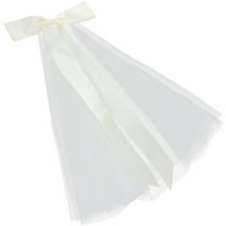 Worgeous Wedding Veil Short Veil Ivory Ribbon 1Pcs