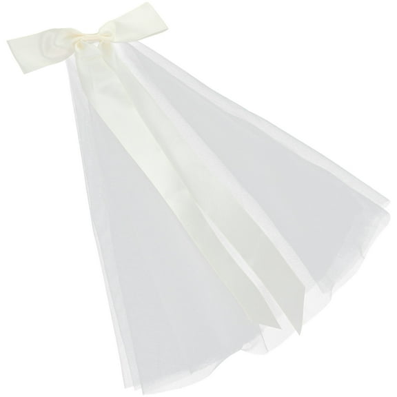 Worgeous Wedding Veil Short Veil Ivory Ribbon 1Pcs