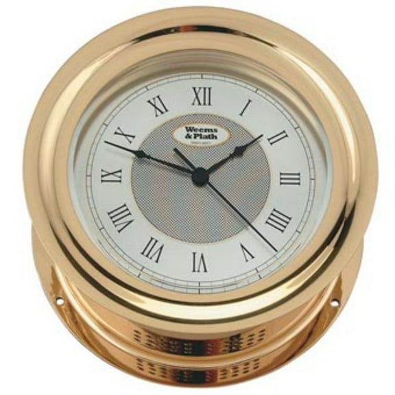 10" Gold and White Traditional Round Shaped Bell Clock