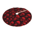 thumbnail image 2 of Balery Red Skulls Printed Christmas Tree Skirt , Merry Christmas Party Christmas Tree Decoration,Adjustable Tree Skirt-30", 2 of 8
