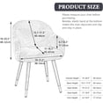 thumbnail image 6 of LKJYER Curved Back Dining Chair Covers with Armrest, Stretch Accent Dining Room Chairs Covers Slipcovers With Arms,Swivel Armchair Cover Protector for Vanity Living Room Bedroom, 6 of 7