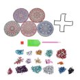 thumbnail image 3 of Rhinestone Painting Coasters, Mandala Style Rhinestone Coasters DIY Safe Durable 5Pcs  For Adults, 3 of 8