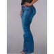 thumbnail image 3 of Vaqueros acampanados con parte inferior acampanada para mujer Vaqueros de talle alto con pierna acampanadaAzul lagoX-Large, 3 of 5