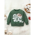 thumbnail image 3 of Bagilaanoe Toddler Baby Girl Boy Oversized Sweatshirt Long Sleeve Letters Print Pullover 6M 12M 18M 24M 3T Kids Fall Loose Tee Tops, 3 of 8