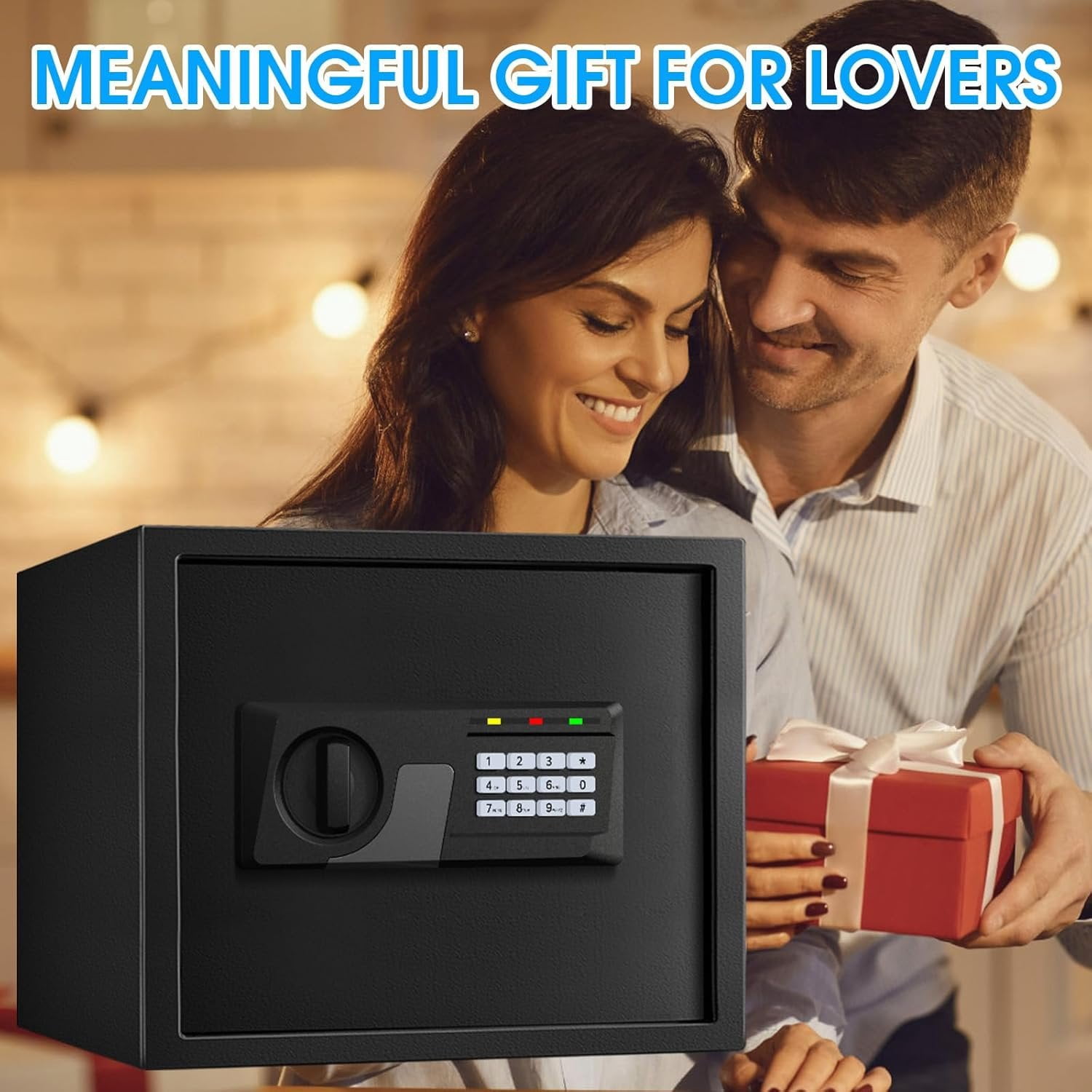 1.6 Cuft Fire proof Safes for  USE, Anti- Digital  Safety Box with Programmable Keypad and Spare ,  Safes Fireproof  for   Document Valuables