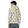 thumbnail image 4 of Zufioo Cute Alpaca Print Men's Hooded Cardigan, Zip-up Long-Sleeved Sweatshirt Jacket Sportswear-Large, 4 of 5