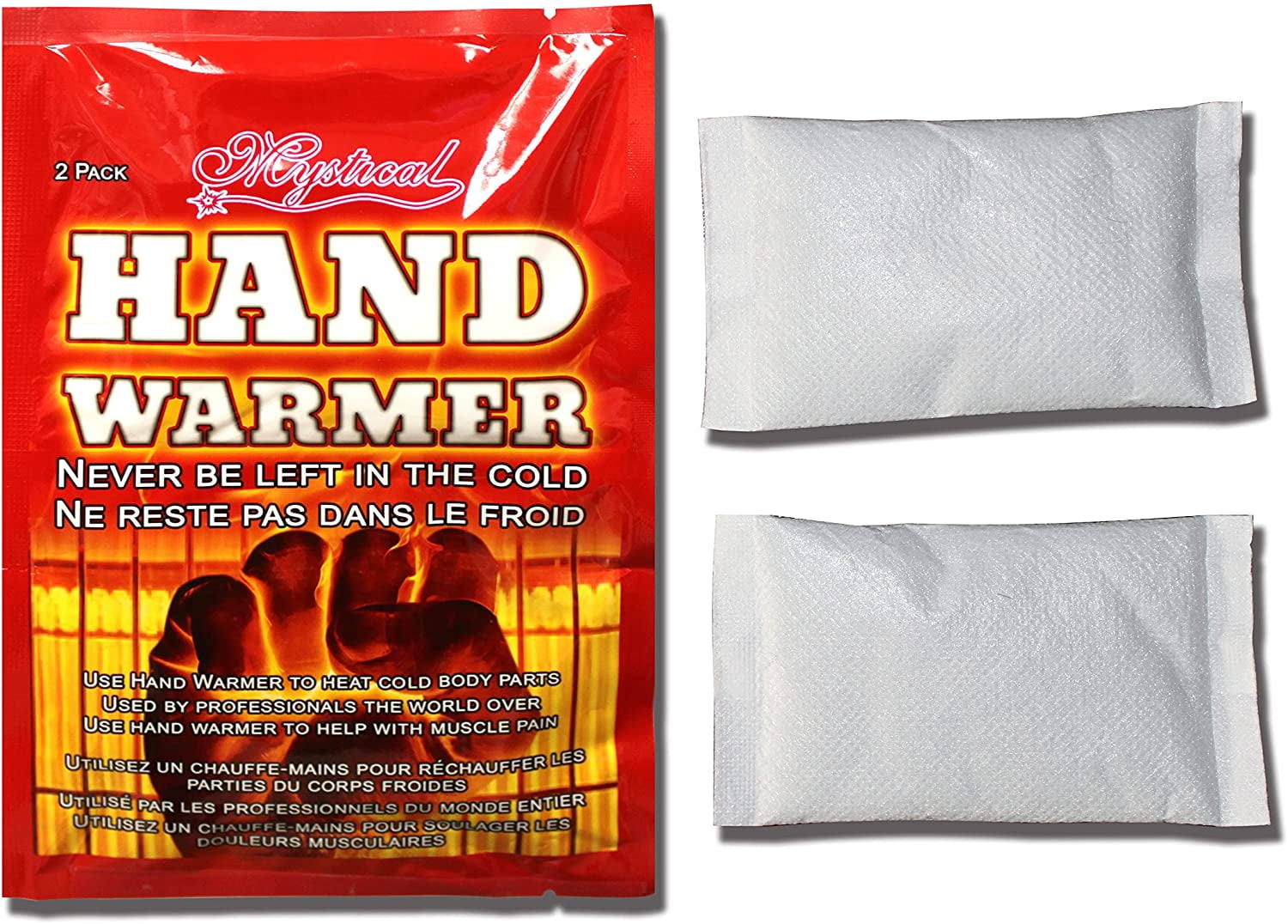 Hand Warmer Heat Packs Long Lasting Safe Natural Odorless Air Activated Heated Warmer Packs | Get Hours of Warmth | 40x2 Packets Single Use Warmth Packs by Mystical Fire