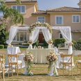 thumbnail image 4 of 5.5m Tela para Drapeado Arco Boda,550X75cm Cortinas Blancas Transparentes para Decoración Techo Fiesta y Ceremonia Boda,Adecuado Para Bodas,Fiestas,Bienvenidas,Restaurantes y Dormitorios, 4 of 4