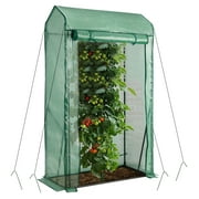 Costway 39'' x 20'' x 67'' Walk-in Garden Greenhouse Hot House Tomato Plant Warm House