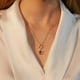 thumbnail image 1 of Collar para mujer, joyería para mujer, joyería para mujer, exquisito temperamento, collar de cristal de imitación de oro, cadena de clavícula, regalo, un collar, 1 of 4