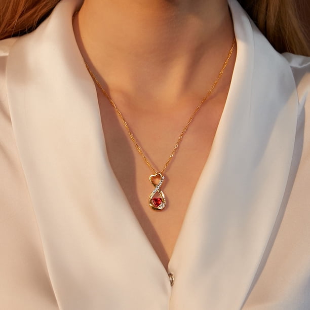 Collar para mujer, joyería para mujer, joyería para mujer, exquisito temperamento, collar de cristal de imitación de oro, cadena de clavícula, regalo, un collar