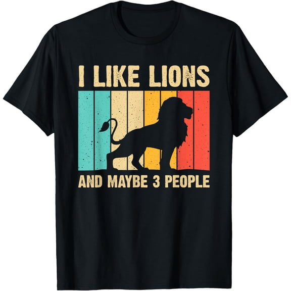 Funny Lion Design For Kids Men Women African Wildlife Safari T-Shirt