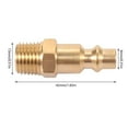 thumbnail image 5 of YIEMEEN 10Pcs Brass 1/4In NPT Male Air Hose Quick-Connect Adapter Air Coupler and Plug, 5 of 8