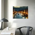 thumbnail image 3 of Nawypu  Venice Night Giclee Canvas Prints Wall Art Italy City Skyline Landscape Picture Paintings for Living Room Bedroom Home Decorations Modern Stretched and Framed Cityscape Artwork, 3 of 4