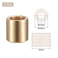 thumbnail image 2 of Uxcell 13mm x 19mm x 20mm Sleeve Bearings Wrapped Oilless Bushings Cast Brass 2 Pack, 2 of 5