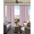 thumbnail image 4 of Pink Blackout Curtains 96 Inches Long for Bedroom, Country French Rustic Buffalo Plaid Modern Art Thermal Insulated Room Darkening Black Out Window Curtain Panels Grommet Drapes for Living Room, 4 of 8