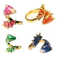 thumbnail image 4 of Anillo De Dragón De Topacio, Anillo Abierto De Dragón Gótico Ajustable, Anillo De Dedo Chapado En Oro De Latón Para Mujeres Y Hombres Advancent AP006763-02, 4 of 6