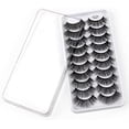 thumbnail image 2 of Kit de 10 pares de pestañas postizas, pestañas postizas 3D, pestañas largas naturales y esponjosas, pestañas postizas de banda suave reutilizables, extensión de pestañas de maquillaje negro de lujo, 2 of 5