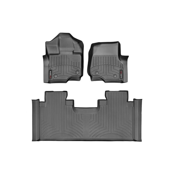 WeatherTech Custom Fit FloorLiners compatible with 2015-2020 Ford F-150 - 1st & 2nd Row, Black