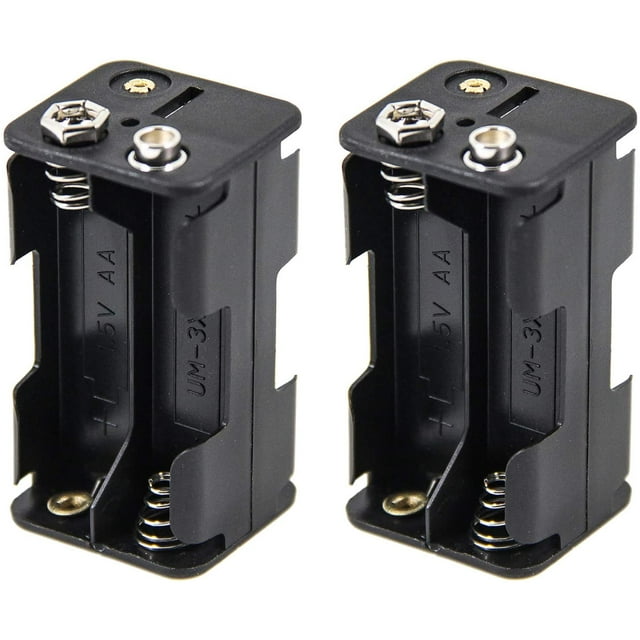 LAICAIW AA Battery Holder with Snap, 2PCS 4 x 1.5V AA Battery Holder Replacement