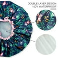 thumbnail image 5 of 1Pc Waterproof Shower Cap for Women Kids,Reusable Washable Fashionable Silk Bonnet, 5 of 13