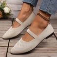 thumbnail image 6 of Women Pointed Toe Flat Shoes Solid Color Knitted Slip on Shoes Casual Breathable Ballet Flats Women Flat Shoes Loafers Women, 6 of 6